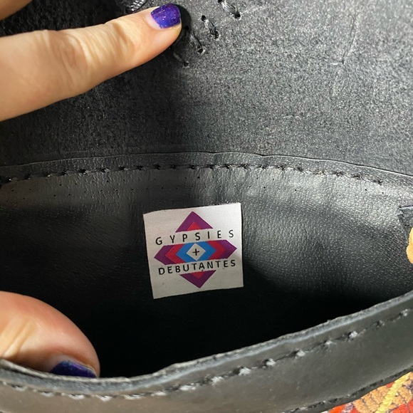 Huipil festival bag fringe artisan textile boho - Picture 5 of 7